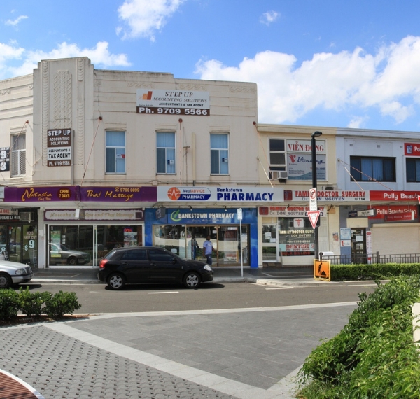 Commercial buildings in Bankstown CBD, NSW